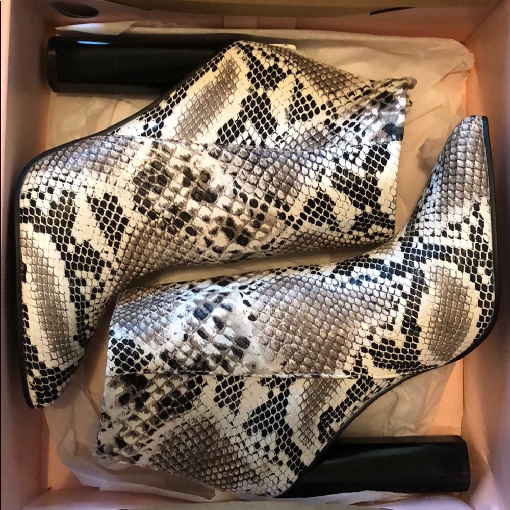 Snakeskin Booties